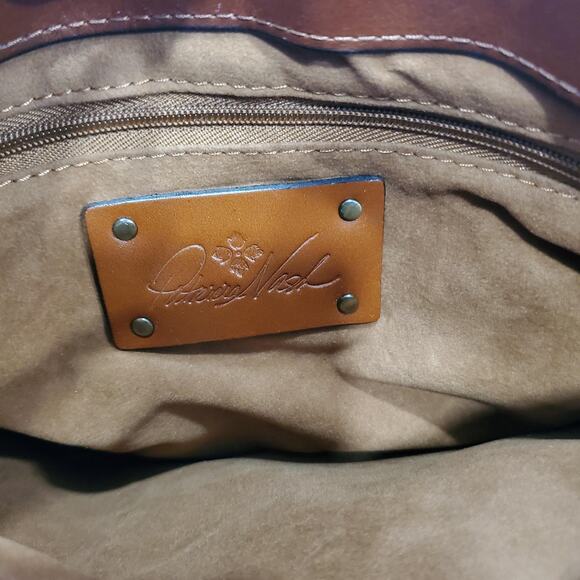 Patricia Nash Whimsy Pirate Fairy Bag Brown Map Print Leather Shoulder Bag Purse - Picture 6 of 14